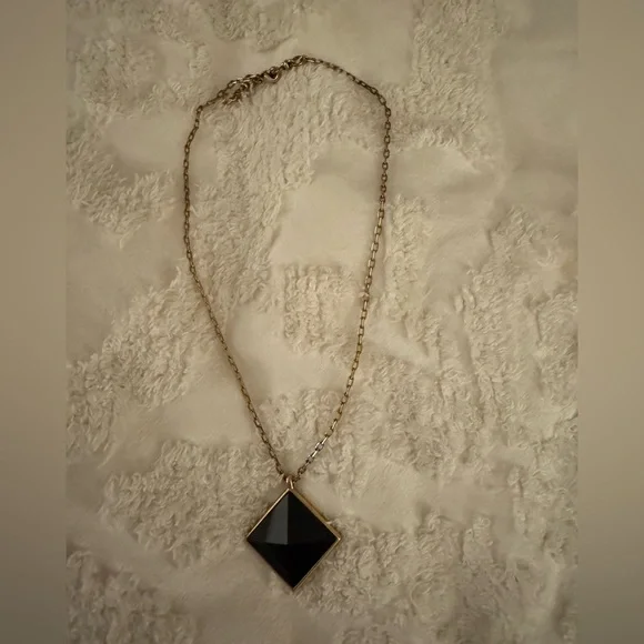 Gold and Black Pendant Necklace - Picture 1 of 1